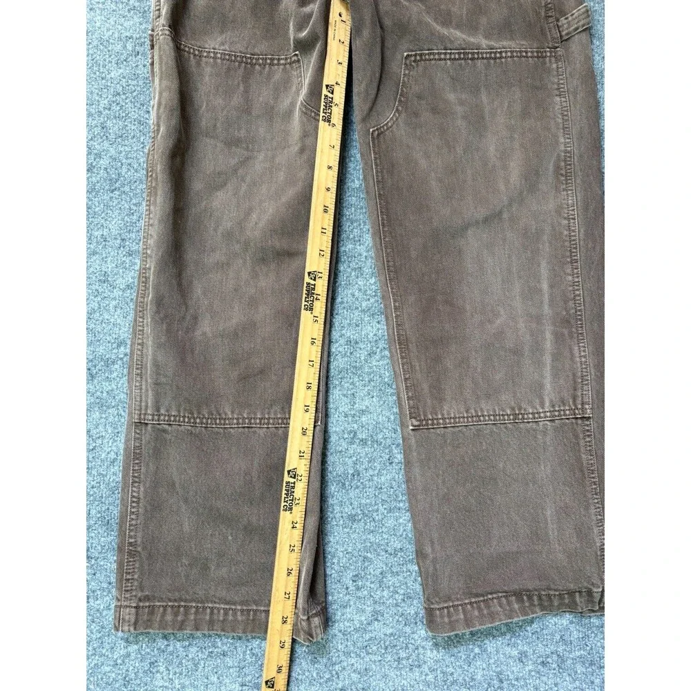 Abercrombie & Fitch Jeans Mens 32x30 Brown Denim Doule Knee Baggy